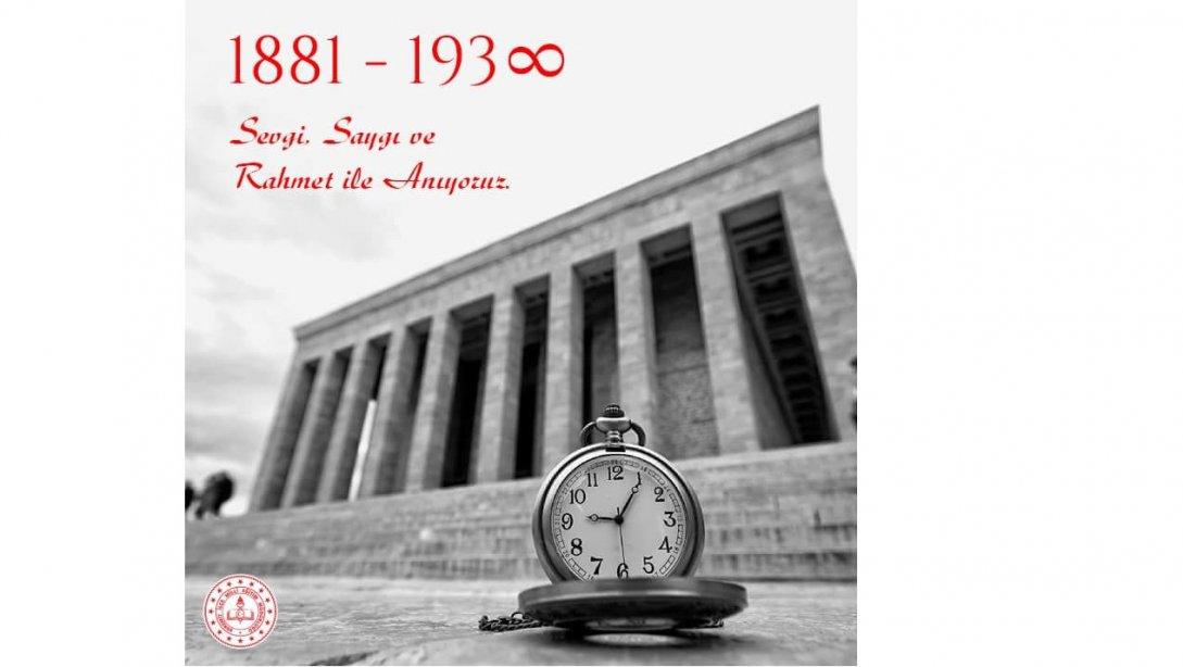 Edremit İlçe Millî Eğitim Müdürümüz Yakup ÖZBEK'in 10 Kasım Atatürk'ü Anma Günü Mesajı