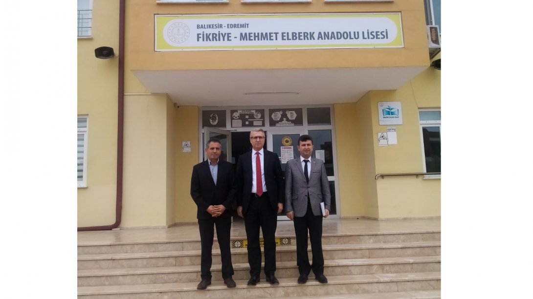 İlçe Milli Eğitim Müdürümüz Yaşar CİĞER, Fikriye Mehmet Elberk Anadolu Lisesini Ziyaret Etti.