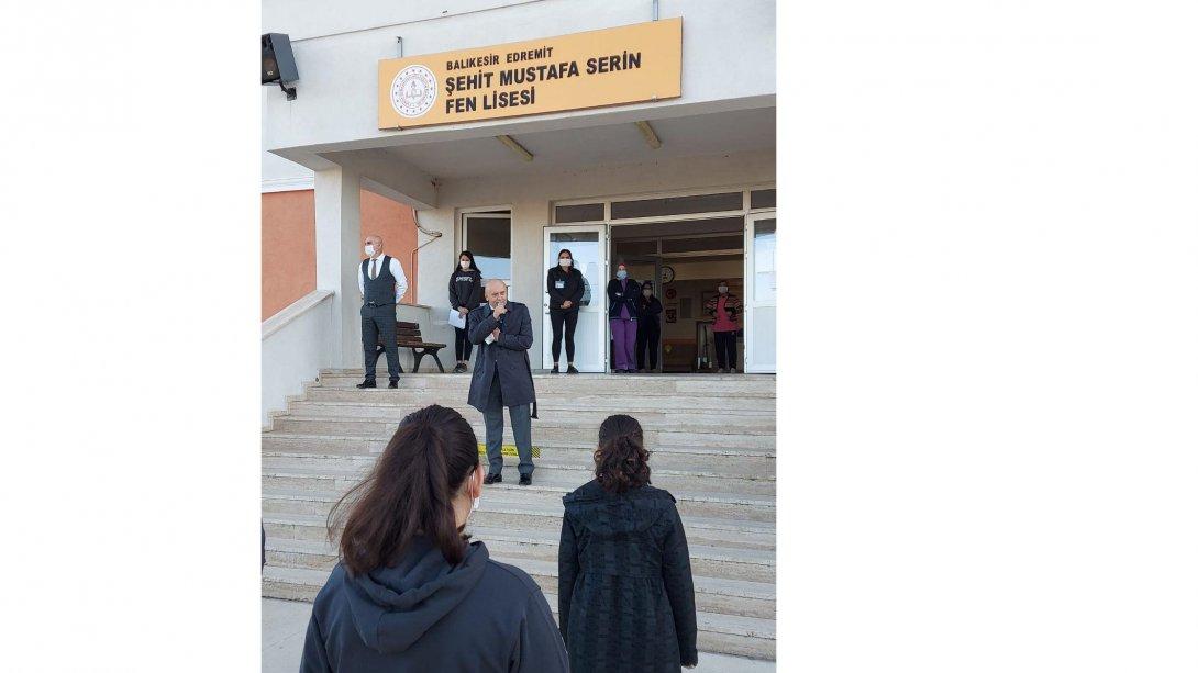 İlçe Millî Eğitim Müdürümüz Yakup ÖZBEK, Şehit Mustafa Serin Fen Lisesi'ni Ziyaret Etti.