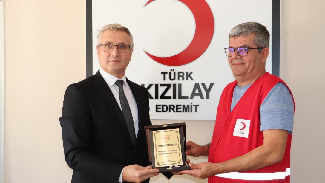 İlçe Milli Eğitim Müdürlüğümüz Türk Kızılay Edremit Şubesi Ziyareti
